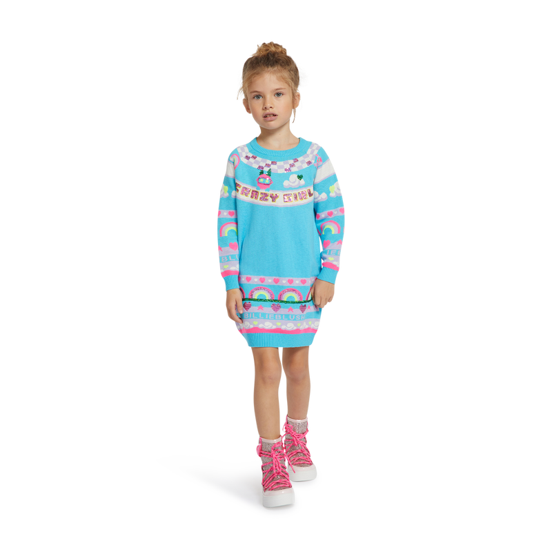 Robe pull jacquard ornée de sequins BILLIEBLUSH 
                        FILLE