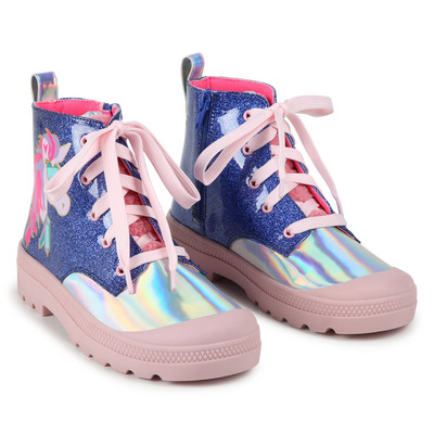 Bottines avec fermeture zipp&eacute;e et lacets BILLIEBLUSH FILLE