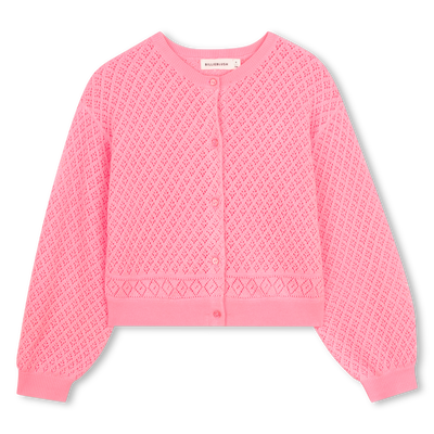 GILET EN MAILLE AJOUR&Eacute; BILLIEBLUSH FILLE