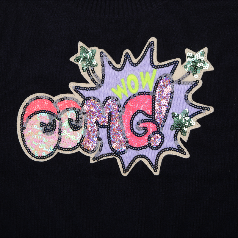 Robe pull brodée orné de sequins BILLIEBLUSH 
                        FILLE