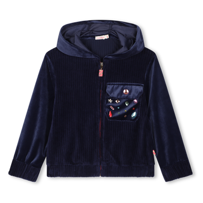 Cardigan &agrave; capuche en velours BILLIEBLUSH FILLE