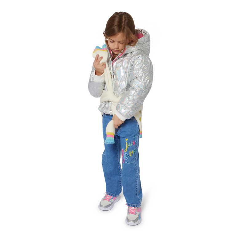 Doudoune m&eacute;tallis&eacute;e &agrave; capuche BILLIEBLUSH 
                        FILLE