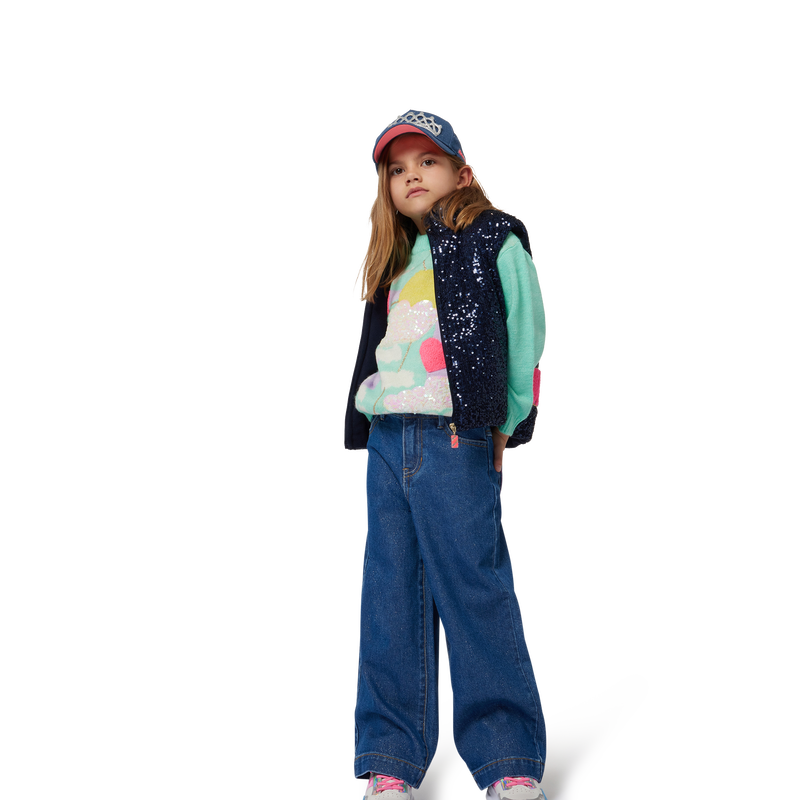 Doudoune sans manche ornée de sequins BILLIEBLUSH 
                        FILLE