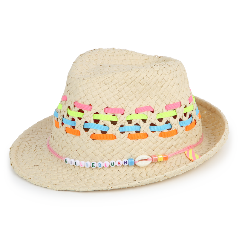 Chapeau tress&eacute; &agrave; rayures BILLIEBLUSH 
                        FILLE