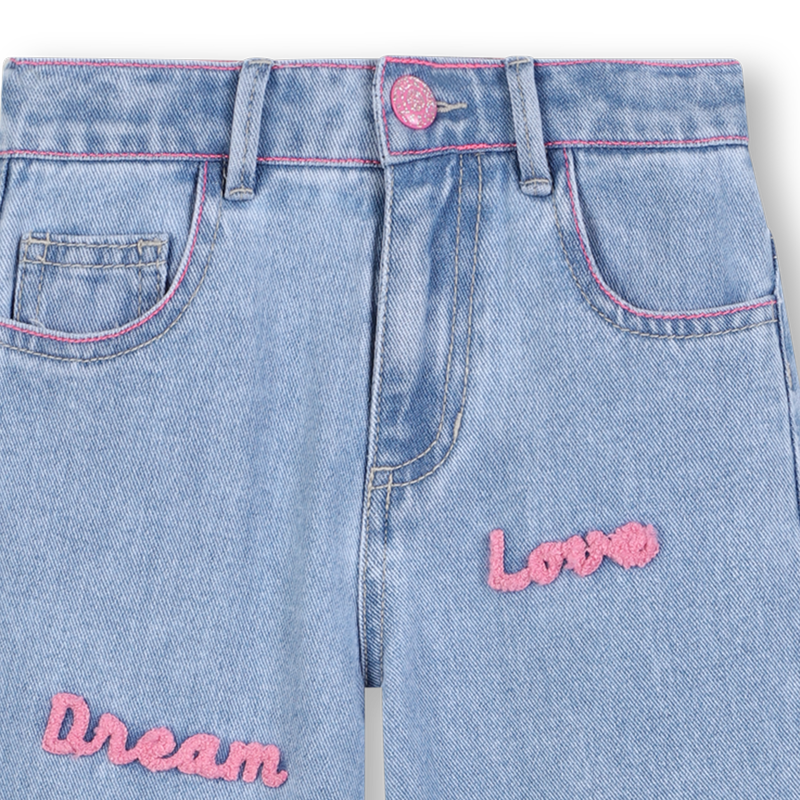 Pantalon en denim brod&eacute; BILLIEBLUSH 
                        FILLE