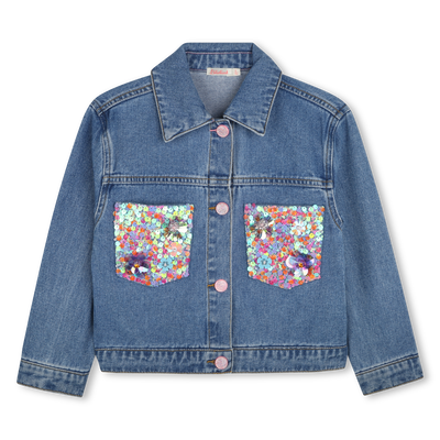 Veste en jean orn&eacute;e de sequins BILLIEBLUSH FILLE