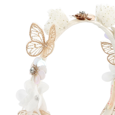 Serre-t&ecirc;te fleurs et papillons BILLIEBLUSH FILLE