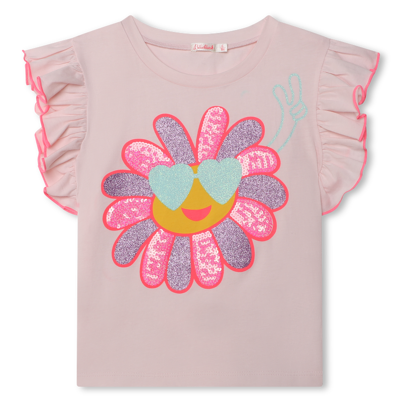 T-shirt &agrave; col rond et volants BILLIEBLUSH 
                        FILLE