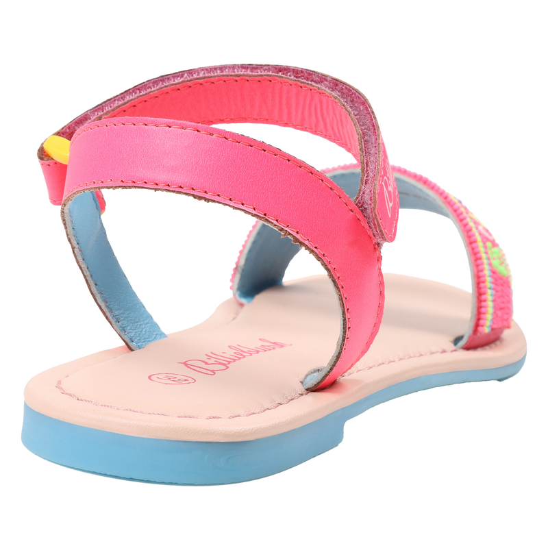 Sandales en cuir de vachette BILLIEBLUSH 
                        FILLE