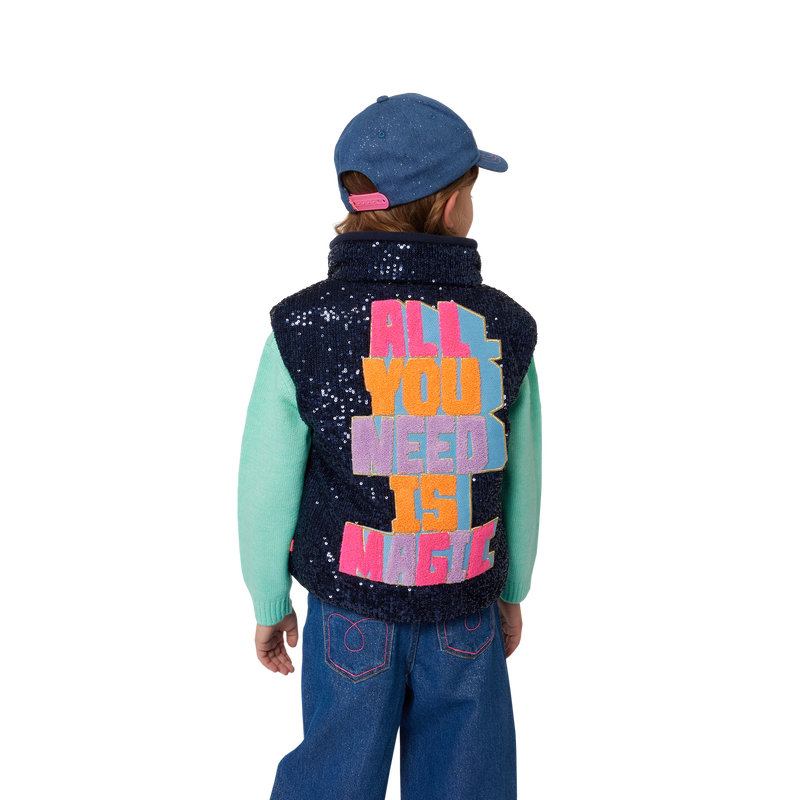 Doudoune sans manche ornée de sequins BILLIEBLUSH 
                        FILLE