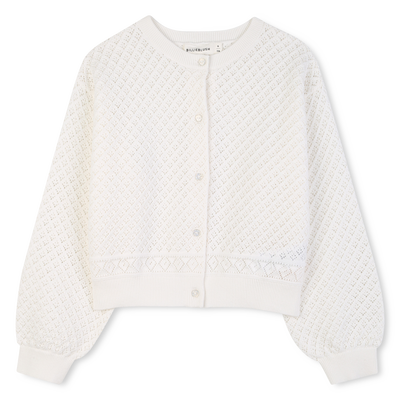 GILET EN MAILLE AJOUR&Eacute; BILLIEBLUSH FILLE
