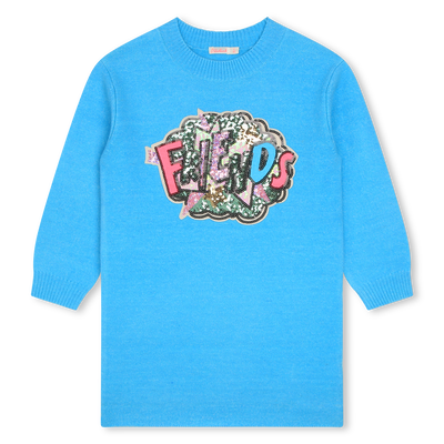 Robe pull brodée orné de sequins BILLIEBLUSH FILLE