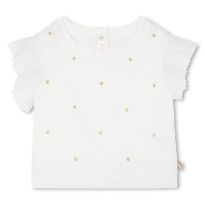 Blouse avec tulle orn&eacute;e de sequins BILLIEBLUSH FILLE