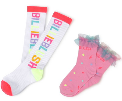 Lot de 2 chaussettes &agrave; c&ocirc;tes BILLIEBLUSH FILLE