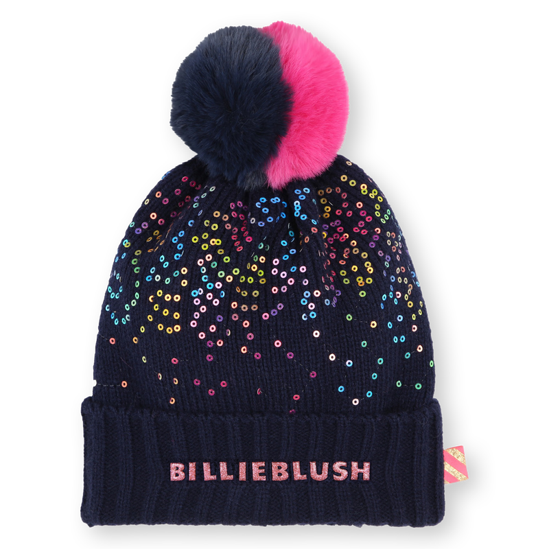Bonnet &agrave; pompon orn&eacute; de sequins BILLIEBLUSH 
                        FILLE