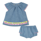 Ensemble en jean avec volants BILLIEBLUSH 
                    FILLE