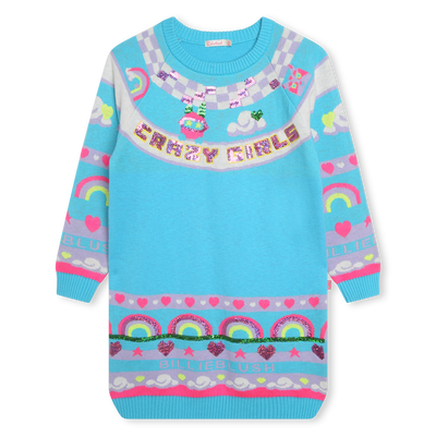 Robe pull jacquard ornée de sequins BILLIEBLUSH FILLE