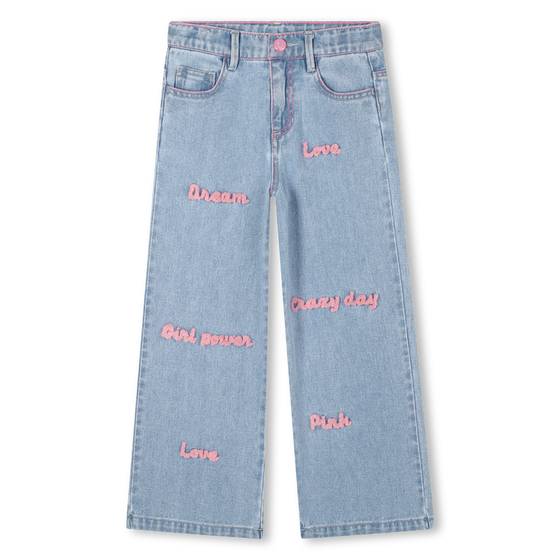 Pantalon en denim brod&eacute; BILLIEBLUSH 
                        FILLE