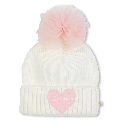 Bonnet tricot &agrave; pompon BILLIEBLUSH FILLE