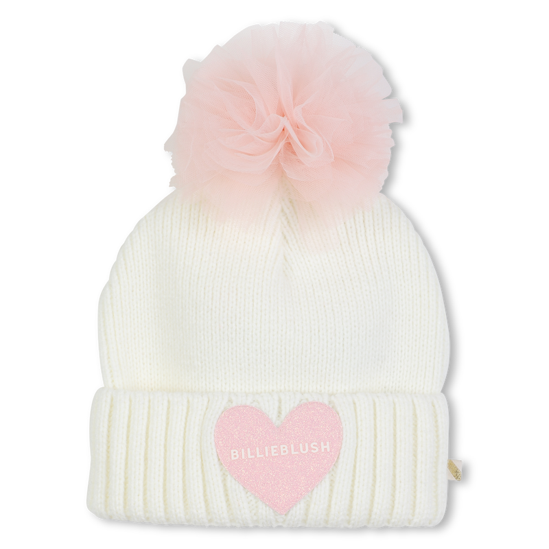 Bonnet tricot &agrave; pompon BILLIEBLUSH 
                        FILLE
