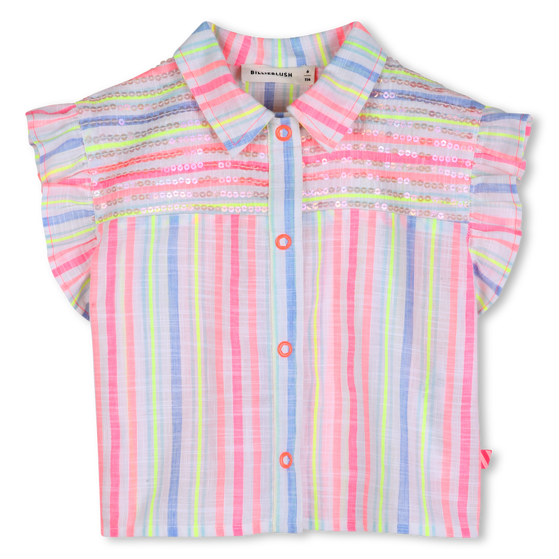 CHEMISE RAY&Eacute;E MANCHES VOLANT&Eacute;ES BILLIEBLUSH 
                        FILLE