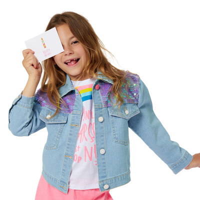 Veste en jean et barrette BILLIEBLUSH FILLE