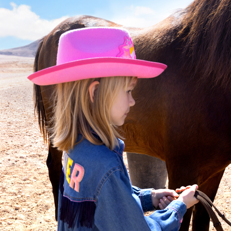 Chapeau western &agrave; pompons BILLIEBLUSH 
                        FILLE