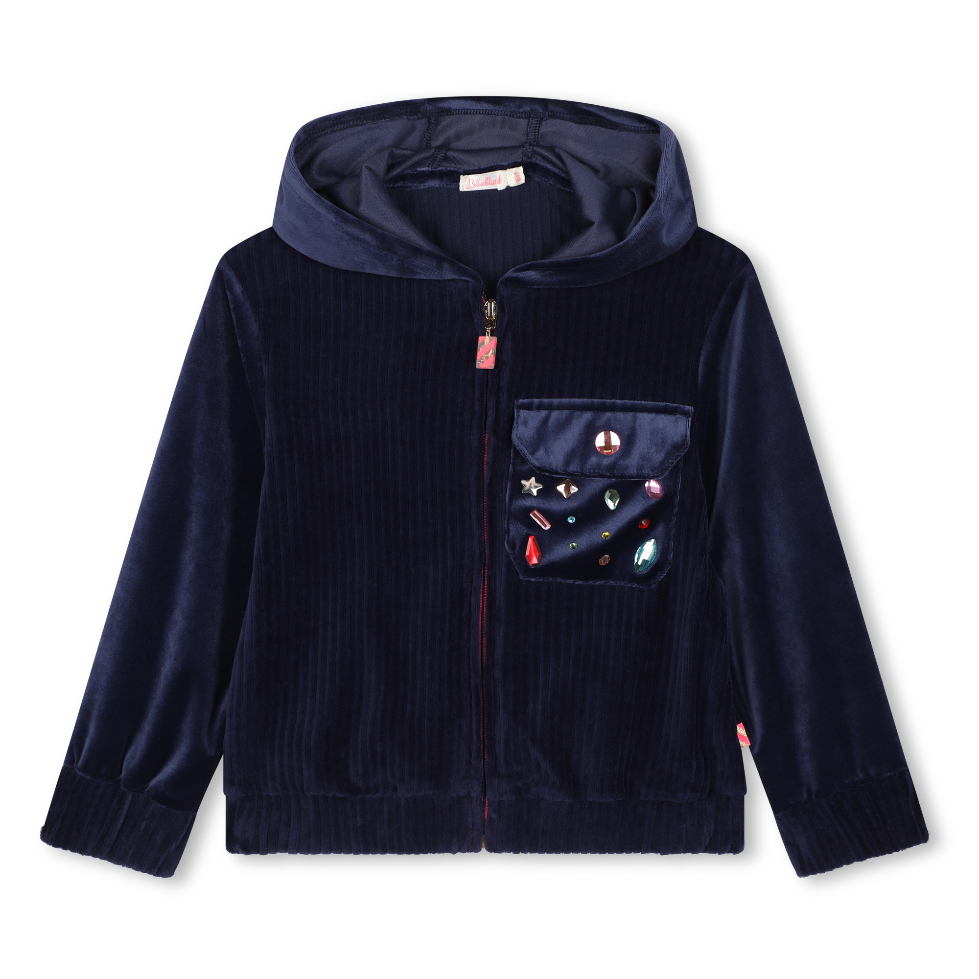 BILLIEBLUSH Cardigan à capuche en velours INDIGO BLUE